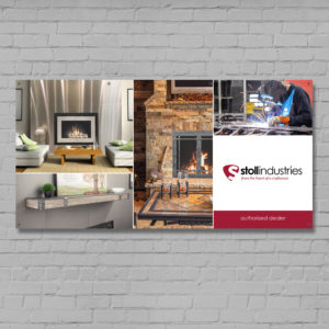 Authorized Dealer - Fireplace Banner 48" x 96"