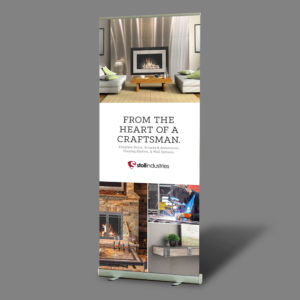 Retractable Banner - Fireplace 33" x 80"