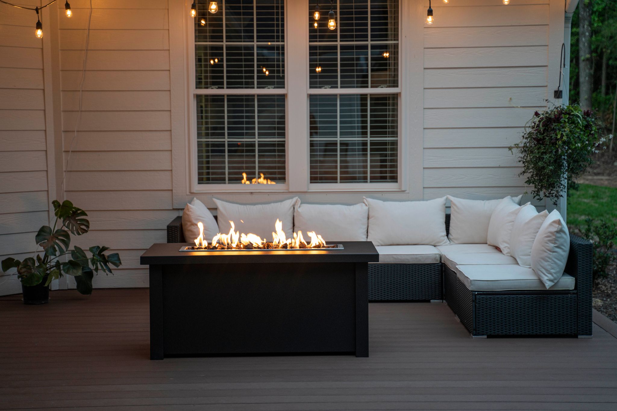 Fire tables are perfect for small spaces.